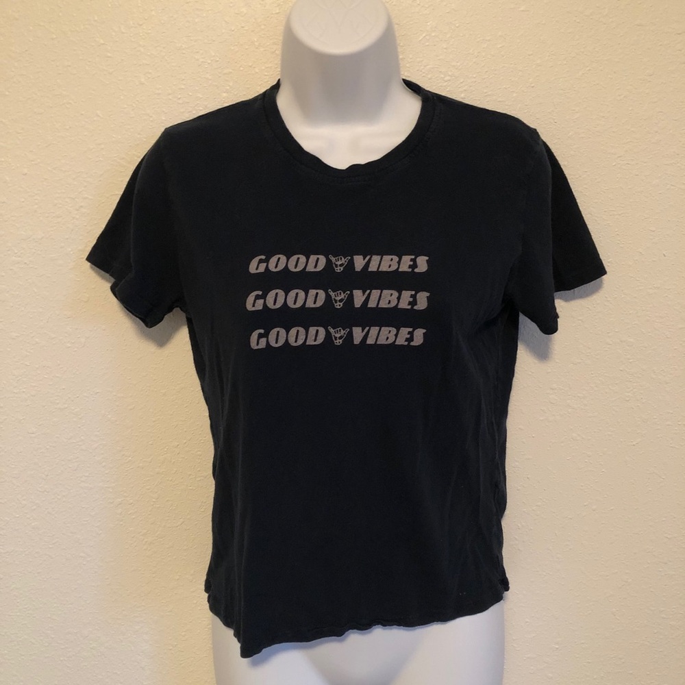 navy “good vibes” brandy melville t- shirt